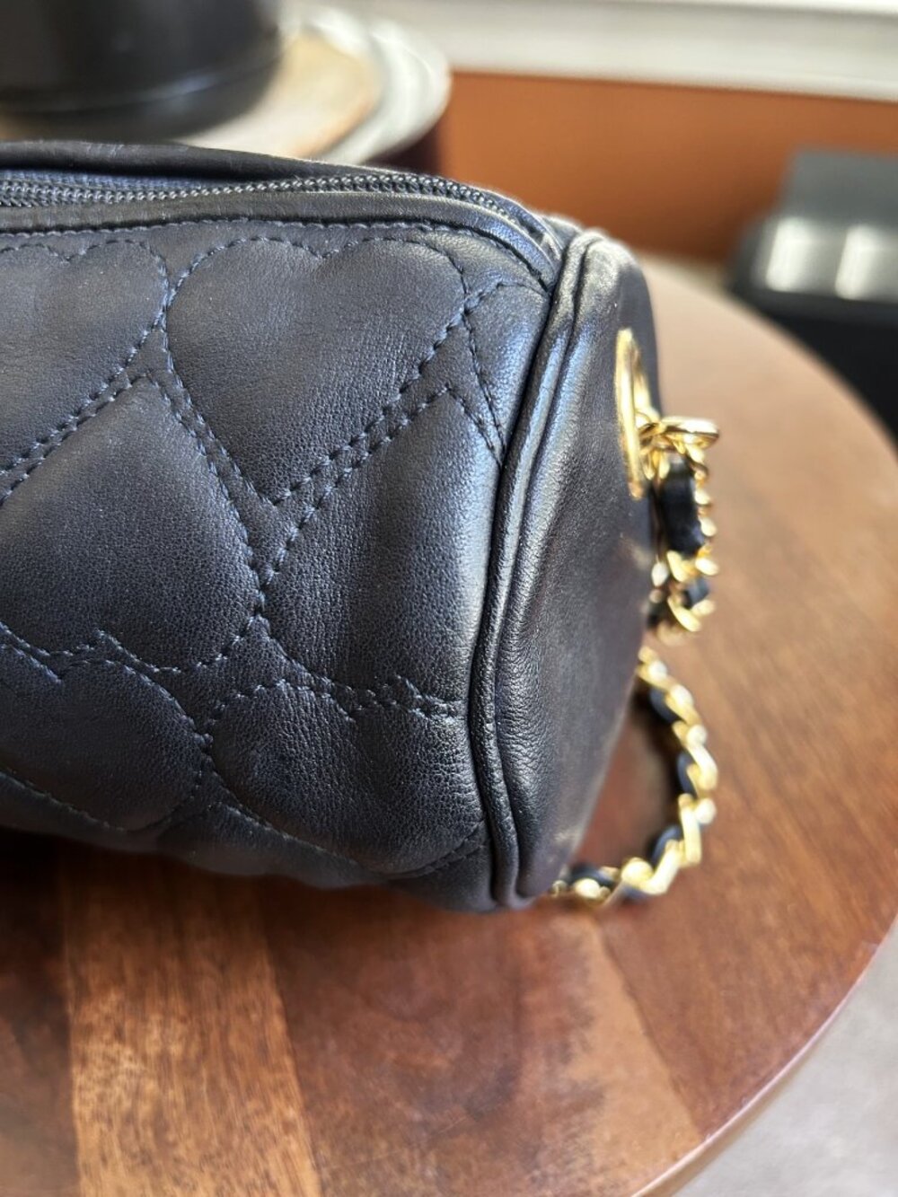 MOSCHINO Heart Barrel Shoulder Bag, Black - Picture 10 of 10